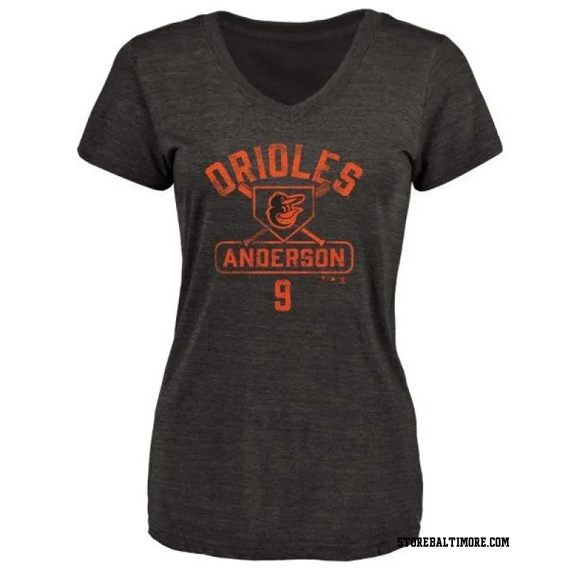 Black Women's Brady Anderson Baltimore Orioles Base Runner T-Shirt