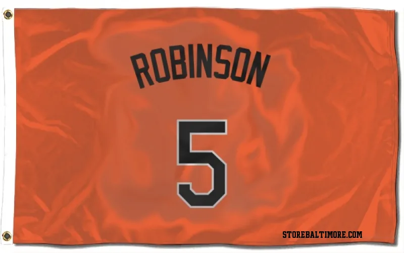 Orange Baltimore Orioles  Brooks Robinson  Flag (3 X 5)